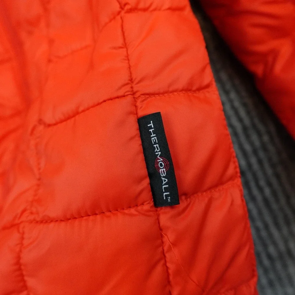 The North Face Thermoball Jacket Mens XL Orange Full Zip Insulated Lightweight